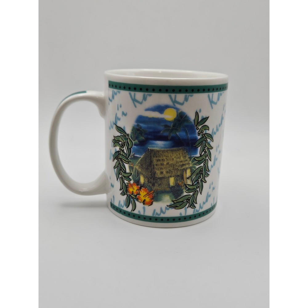 Vintage Hilo Hattie Kauai Heritage Mug Hawaii Tiki 2002 Tea Coffee Cup